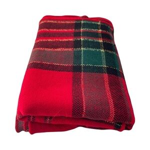 Red Baker Plaid/Tartan Fabric 4 Napkins